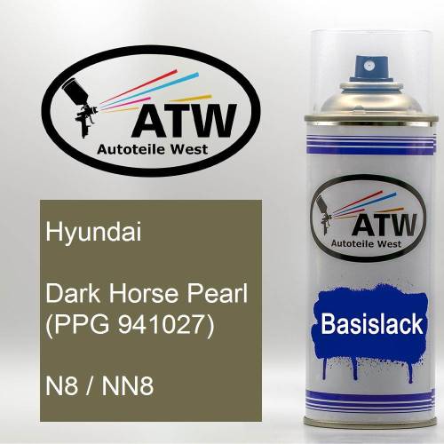 Hyundai, Dark Horse Pearl (PPG 941027), N8 / NN8: 400ml Sprühdose, von ATW Autoteile West.